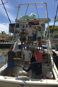 charter fishing trip on 30' Blackfin in FL Keys