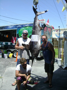 Swordfish caught deep sea fishing